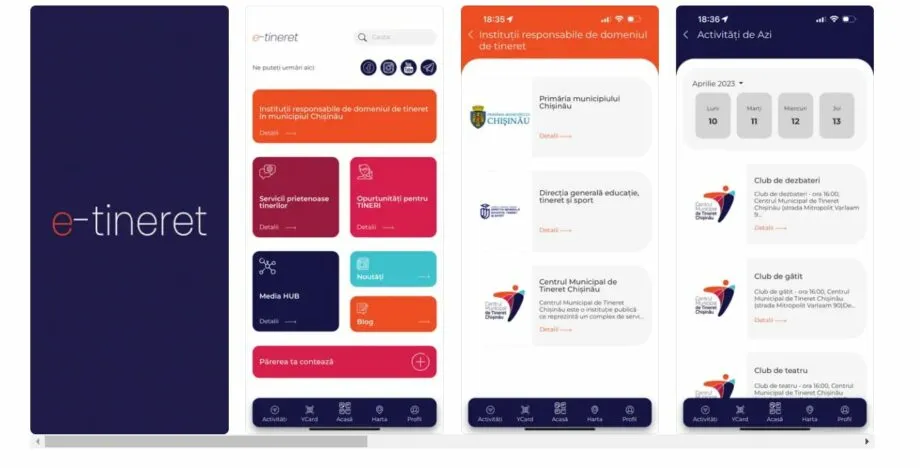 В Кишиневе запустили первое мобильное приложение для молодежи e-tineret