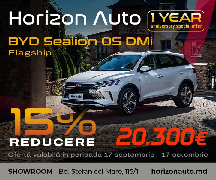 Horizon Auto marchează un an în Moldova cu oferte speciale la BYD