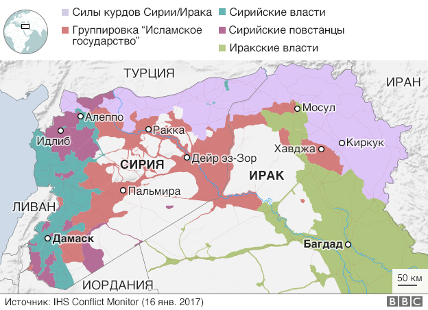 "Исламское государство" за год потеряло четверть территории