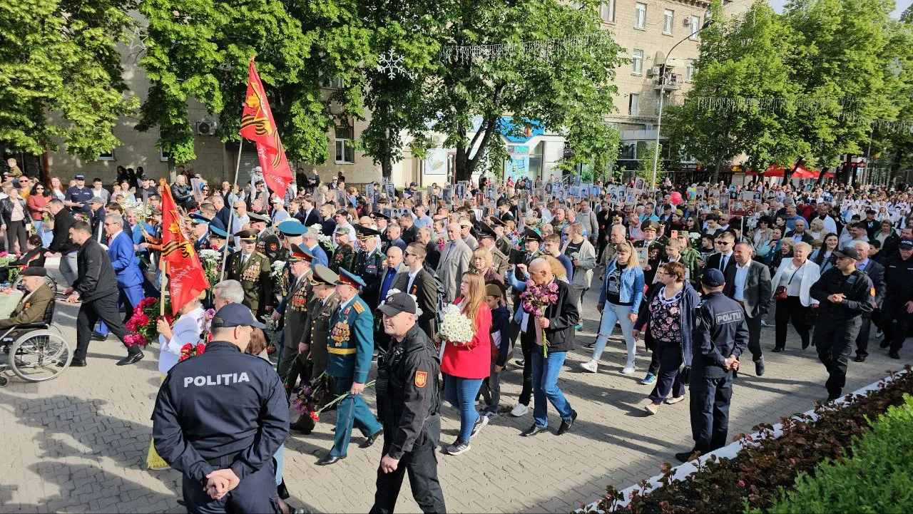 В Бельцах проходит Марш в честь Дня Победы