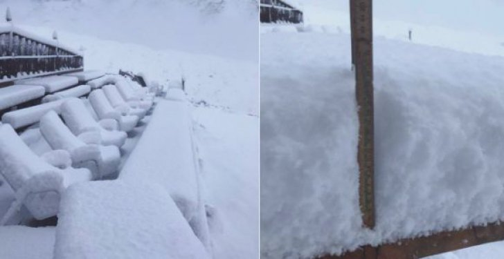 Ninge în luna august în Europa. Localnicii s-au trezit cu zăpadă la geam