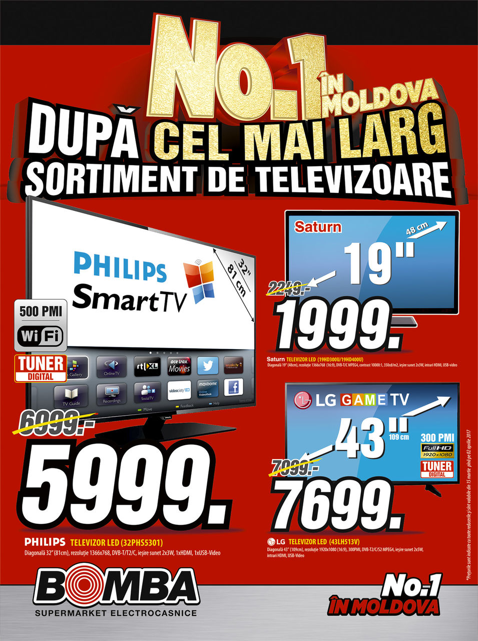 Bomba: Prețuri fără precedent la cel mai mare asortiment de televizoare ®