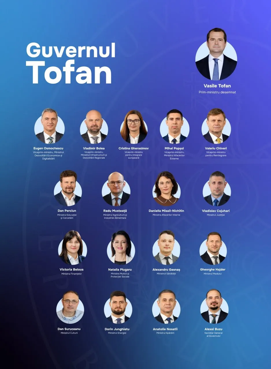 Василе Тофан представил свой кабмин