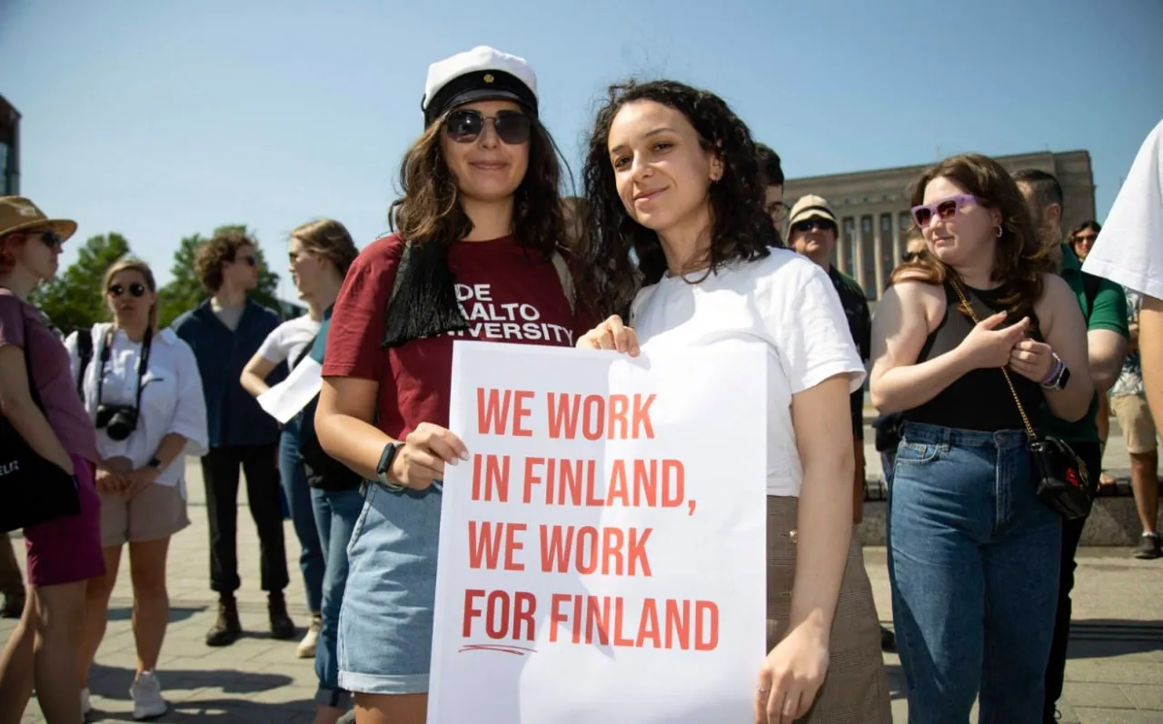 Иммигранты провели акцию протеста в Финляндии