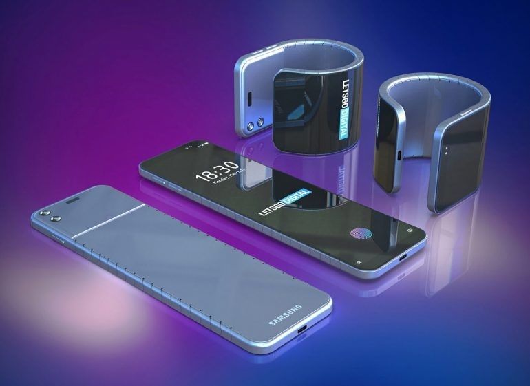 Samsung разрабатывает гибкий смартфон-браслет