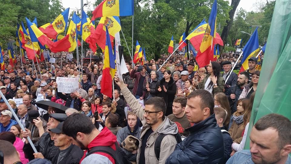 В центре Кишинева прошел гражданский протест