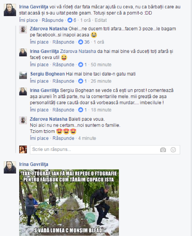 Deputata Marina Radvan, cu drujba la tăiat copacii prăbușiți din Capitală