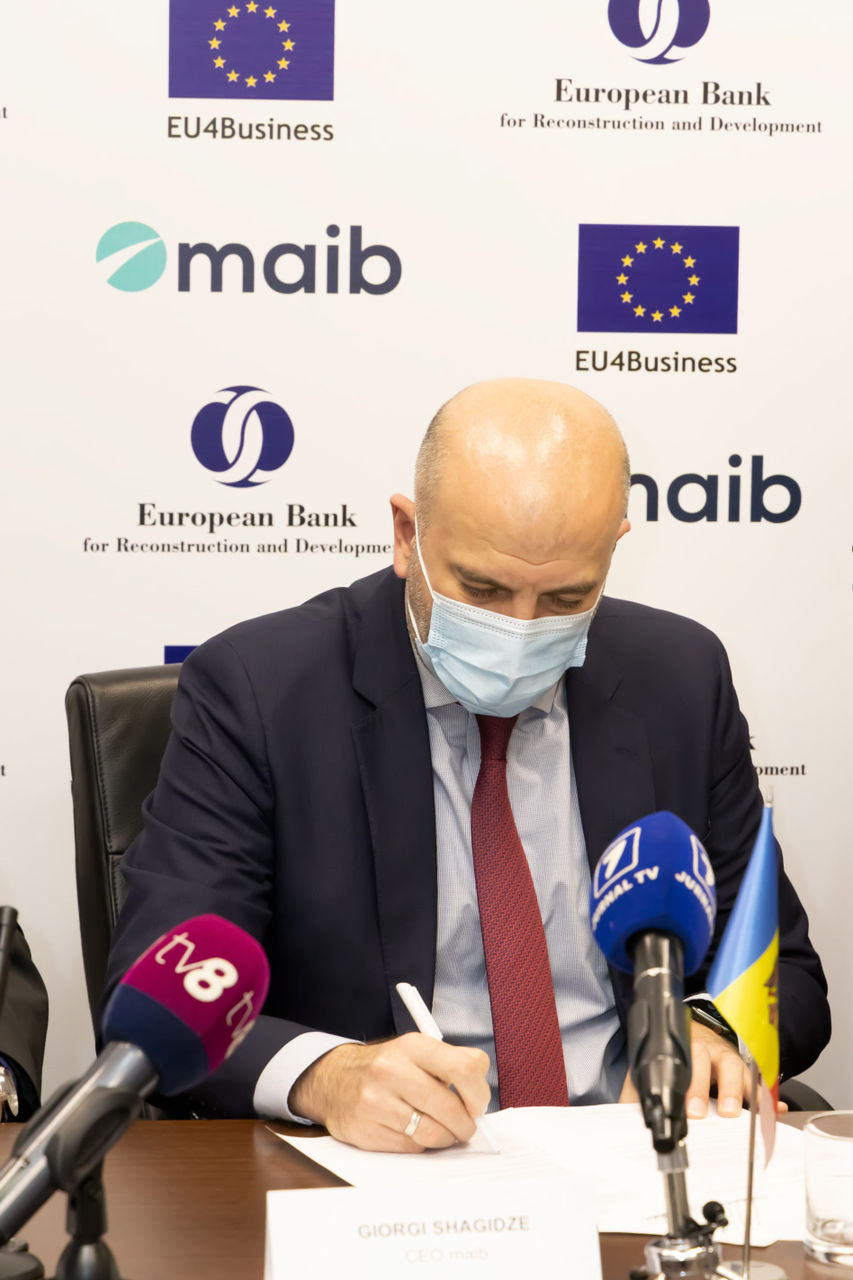 Maib подписал соглашение о разделении рисков с ЕБРР / ЕС и соглашение с ЕС/ ЕБРР