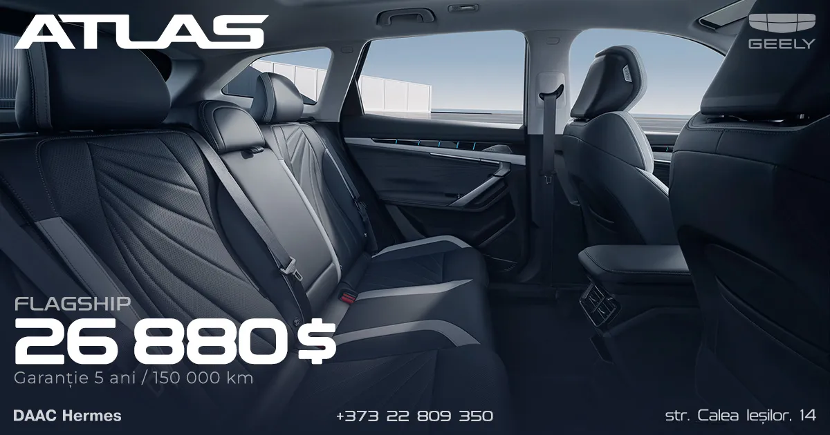 Monjaro, Atlas și Cityray sunt disponibile în condiții speciale de la Geely — marca nr. 1 în Republica Moldova