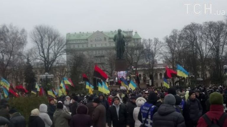 В Киеве начался марш сторонников Саакашвили за закон об импичменте