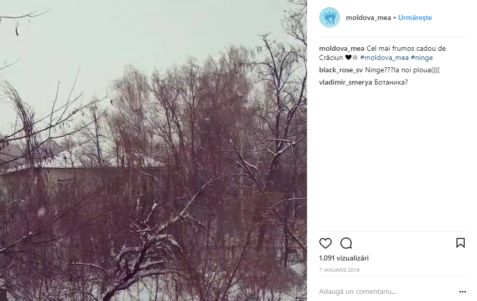 В Молдове вопреки прогнозам метеорологов пошел снег