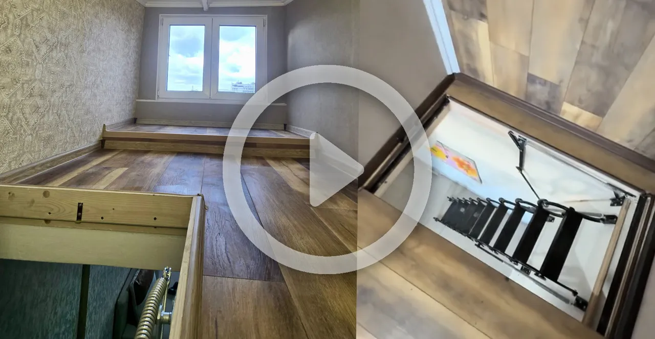 În Capitală se vinde o mansardă în care trebuie să urci pe o scară pliabilă