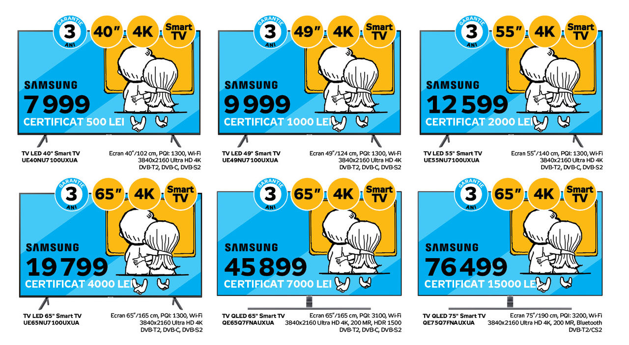 Maximum: Сashback до 15 000 леев от стоимости ТВ Samsung ®