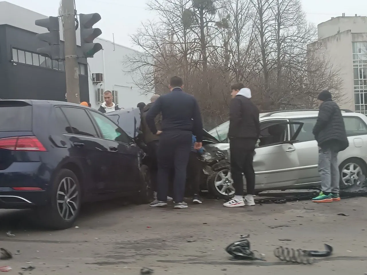 В Кишиневе произошло ДТП: момент попал на камеру видеонаблюдения