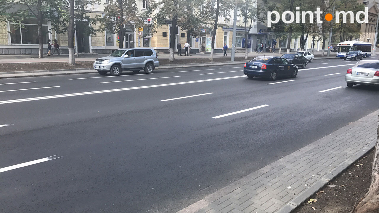 Как изменился бульвар Штефана чел Маре после нанесения дорожной разметки
