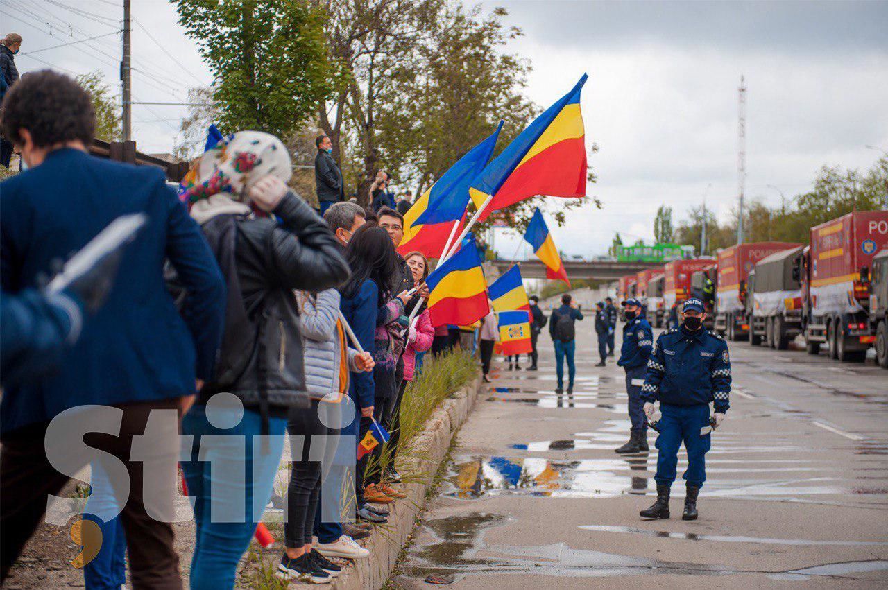 Румынский конвой с гуманитарной помощью для Молдовы прибыл в Кишинев