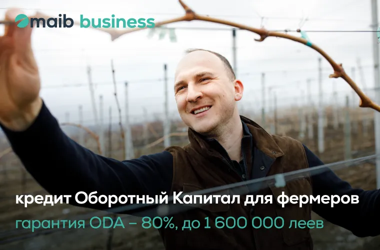 Maib поддерживает аграриев кредитом "Оборотный капитал"