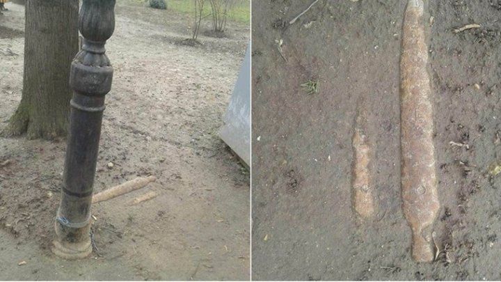 Мужчина спутал металлические трубы в парке Штефана чел Маре со снарядом