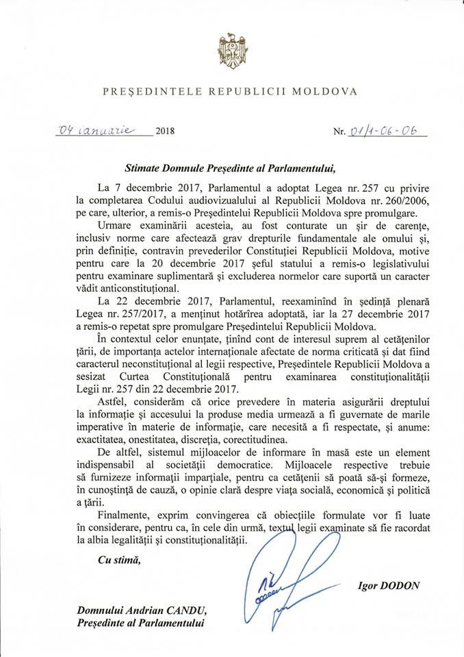 Президент повторно не промульгировал и оспорил в КС «Закон о борьбе с пропагандой»