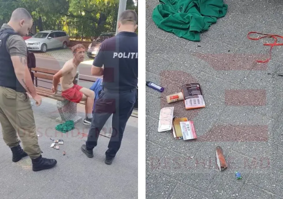 В Кишиневе задержан мужчина, угрожавший ножом прохожим