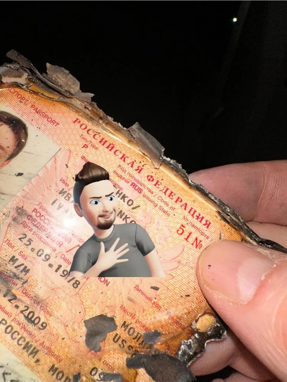 Молдавский журналист сжег свой российский паспорт на акции памяти Навального