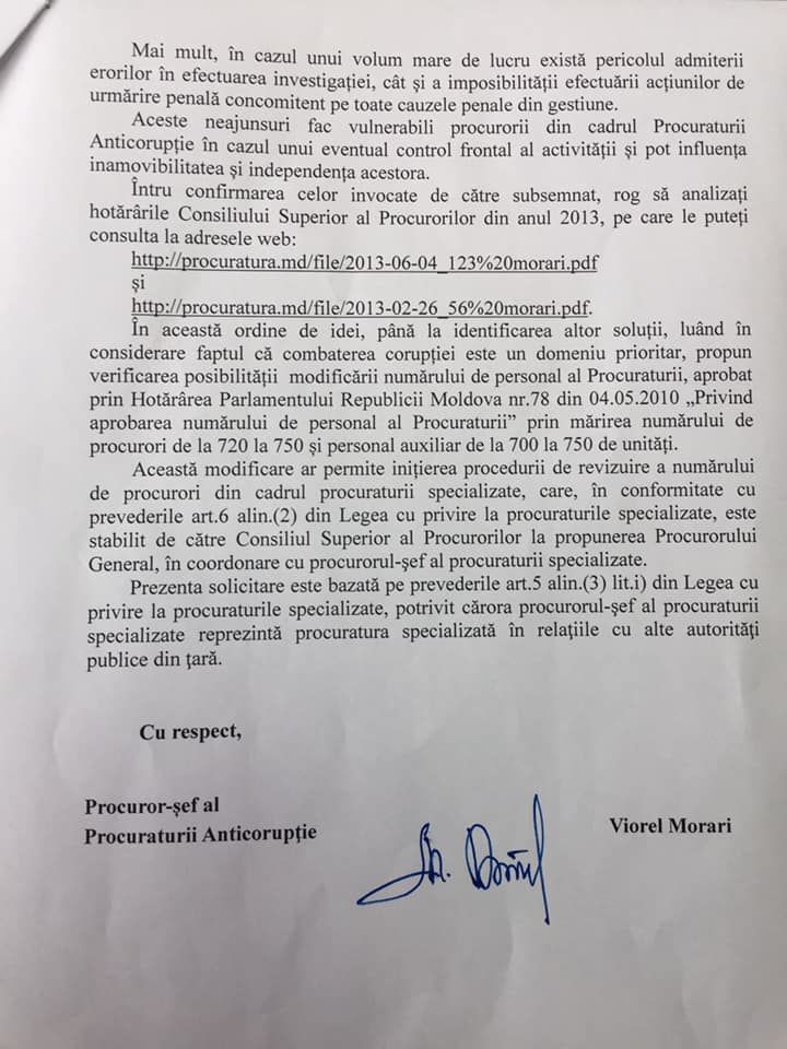 Морарь просит увеличить число прокуроров: Значительно вырос объем работы