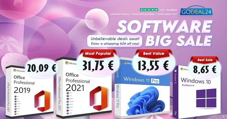 Godeal24: Лицензии на Microsoft Office 2021 и Windows 11 с пожизненным доступом от 10€