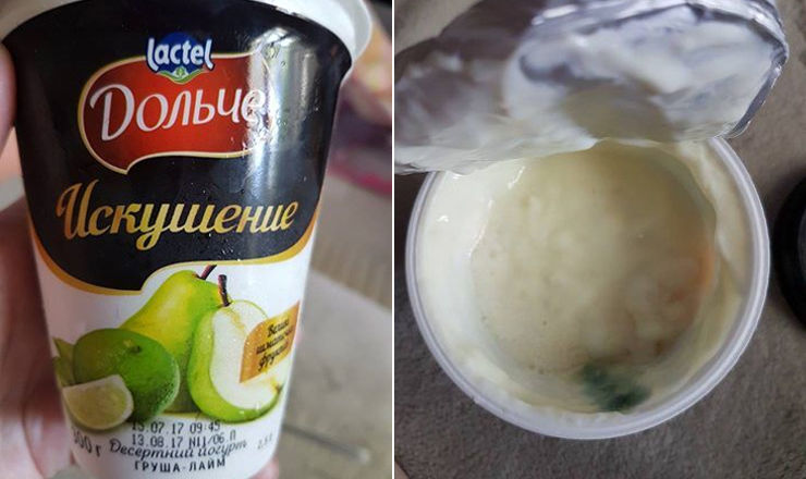 Жительница Кишинева обнаружила плесень в "свежем" йогурте