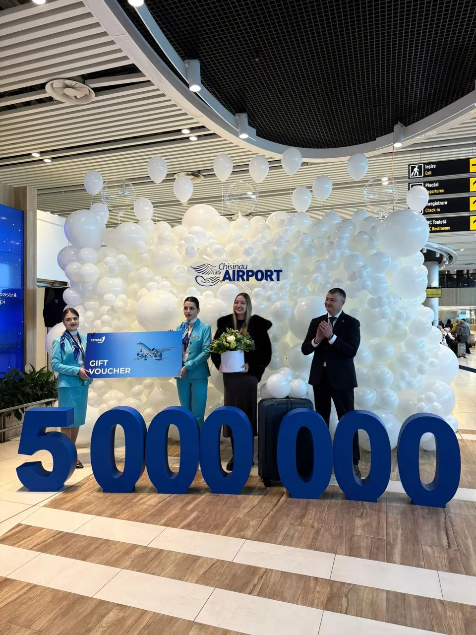 Aeroportul Internațional „Eugen Doga” Chișinău a atins cifra de cinci milioane de pasageri deserviți