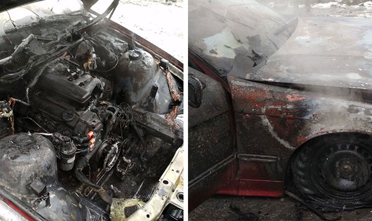 В Рыбнице из-за неисправности загорелся автомобиль, никто не пострадал