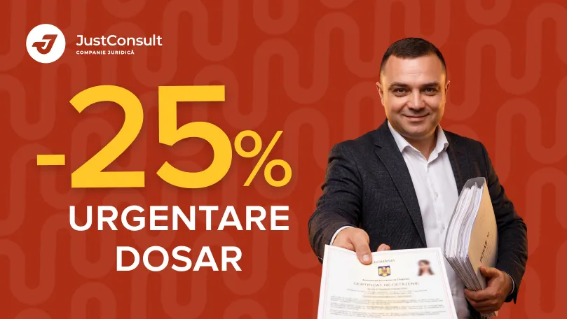 JustConsult: Până pe 10 august −25% la urgentarea dosarului de cetățenie română