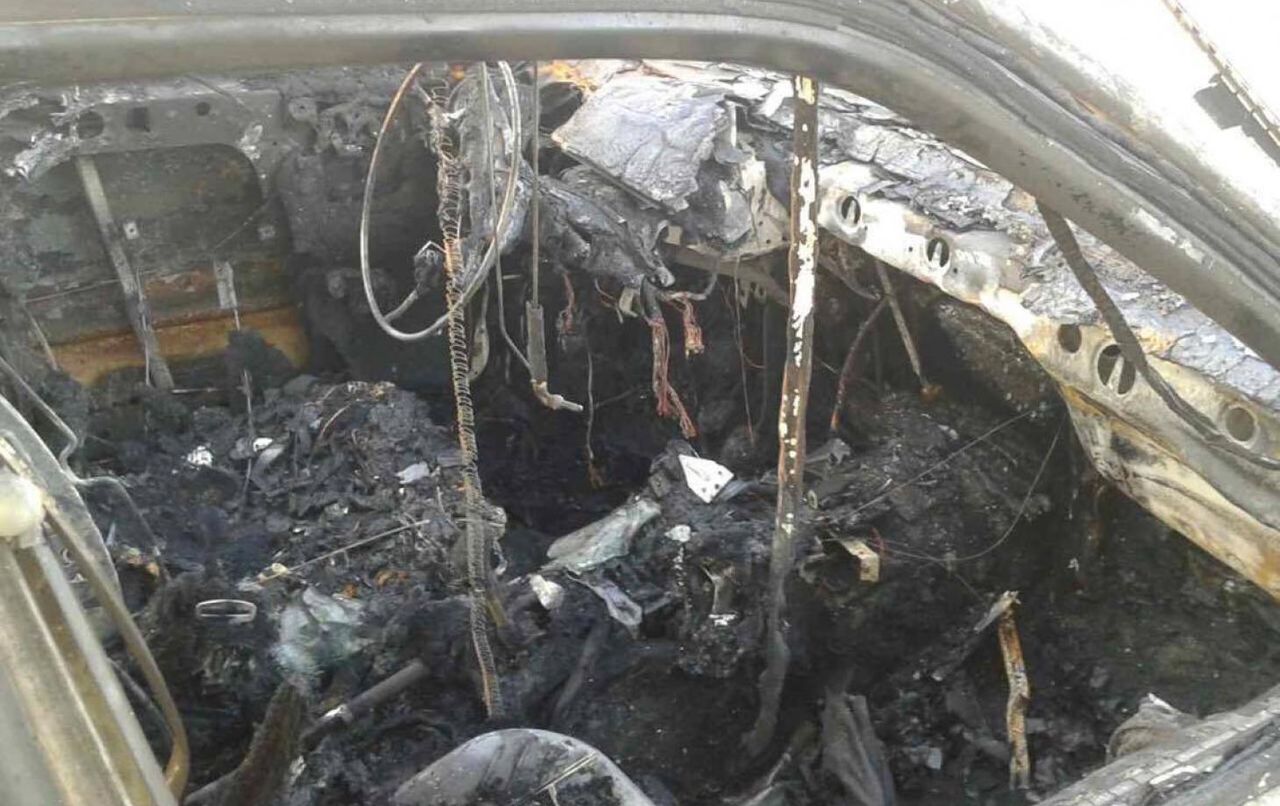 В Бельцах дотла сгорел автомобиль