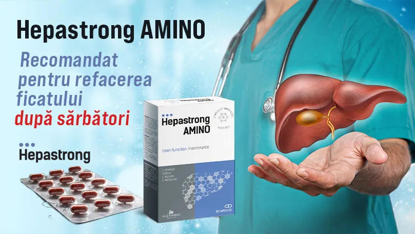 Hepastrong Amino: Refacerea ficatului după sărbători