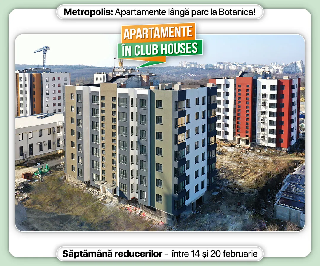 Metropolis: Apartamente lângă parc la Botanica