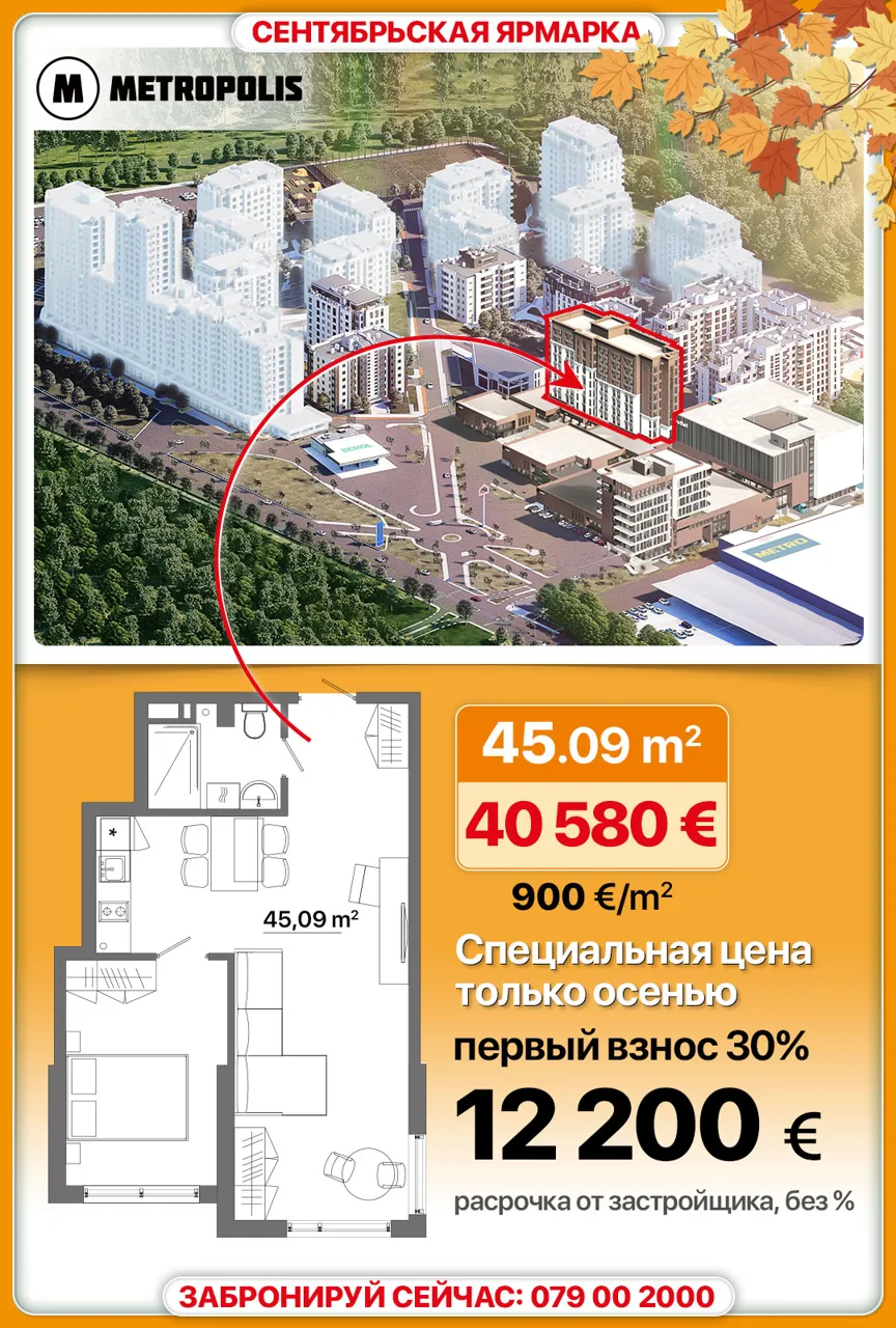 Metropolis: Осенняя ярмарка — квартиры от 850 €/м²!