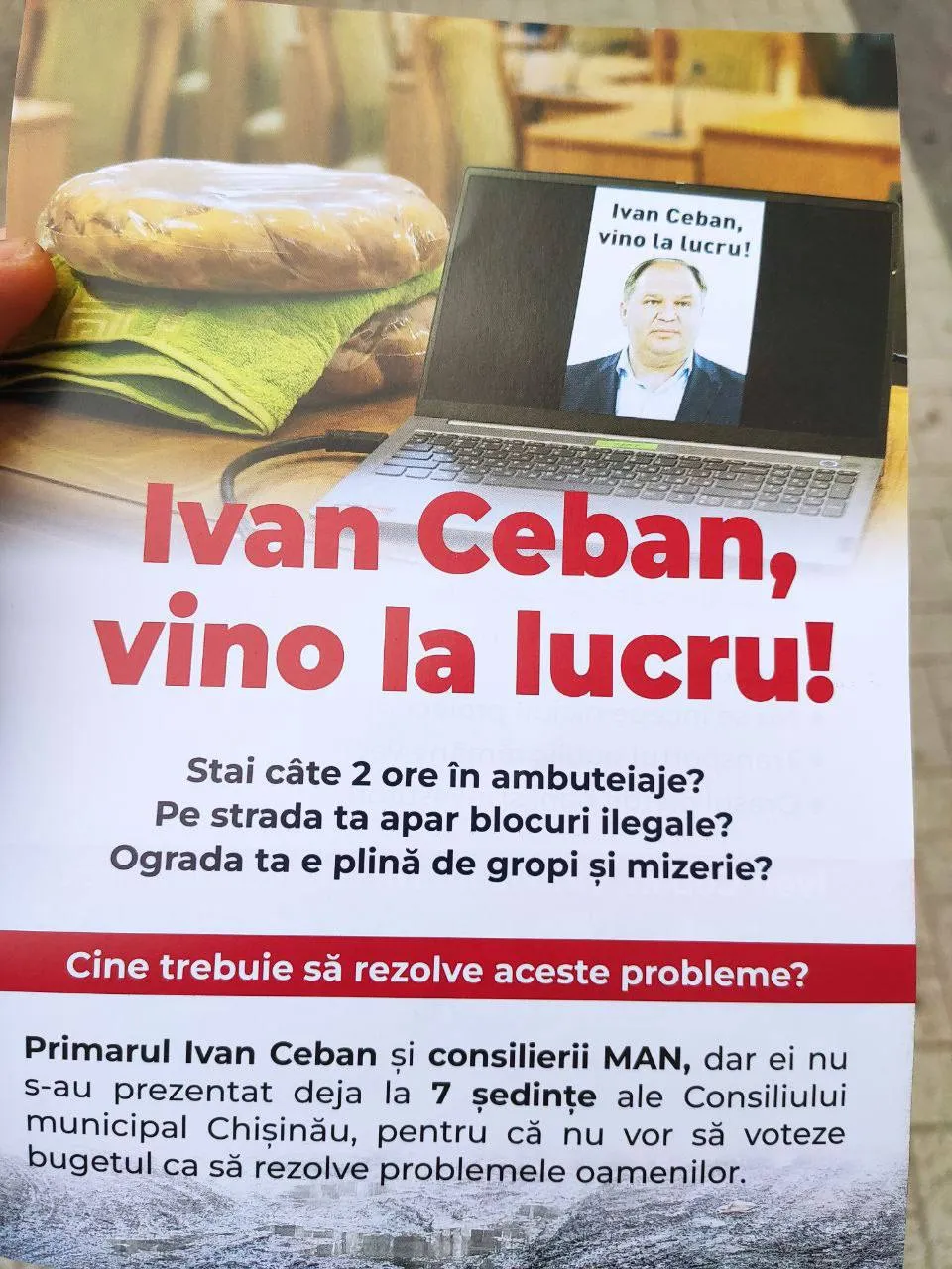 Ceban a acuzat PAS de manipulări și distribuirea de pliante false