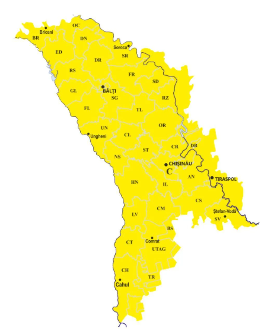 Cod Galben de înghețuri pe întreg teritoriul R. Moldova