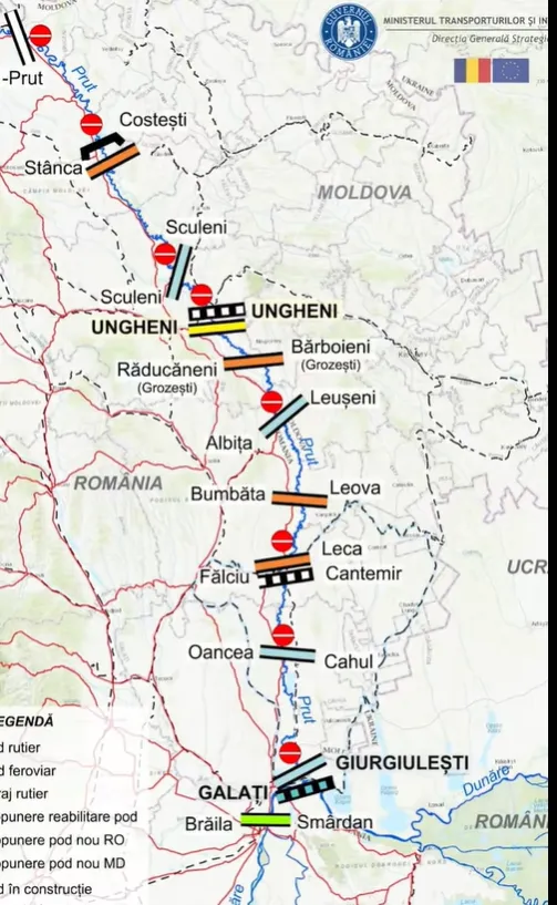 Autostrada Unirii A8: Pe 26 aprilie începe construcția primului pod peste Prut