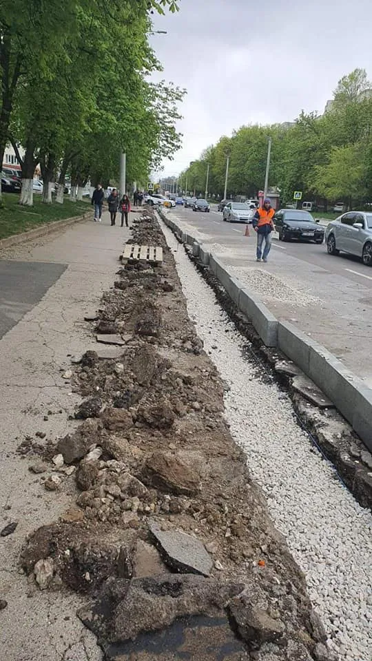 В Кишиневе продолжается обустройство на бульваре Куза-Водэ