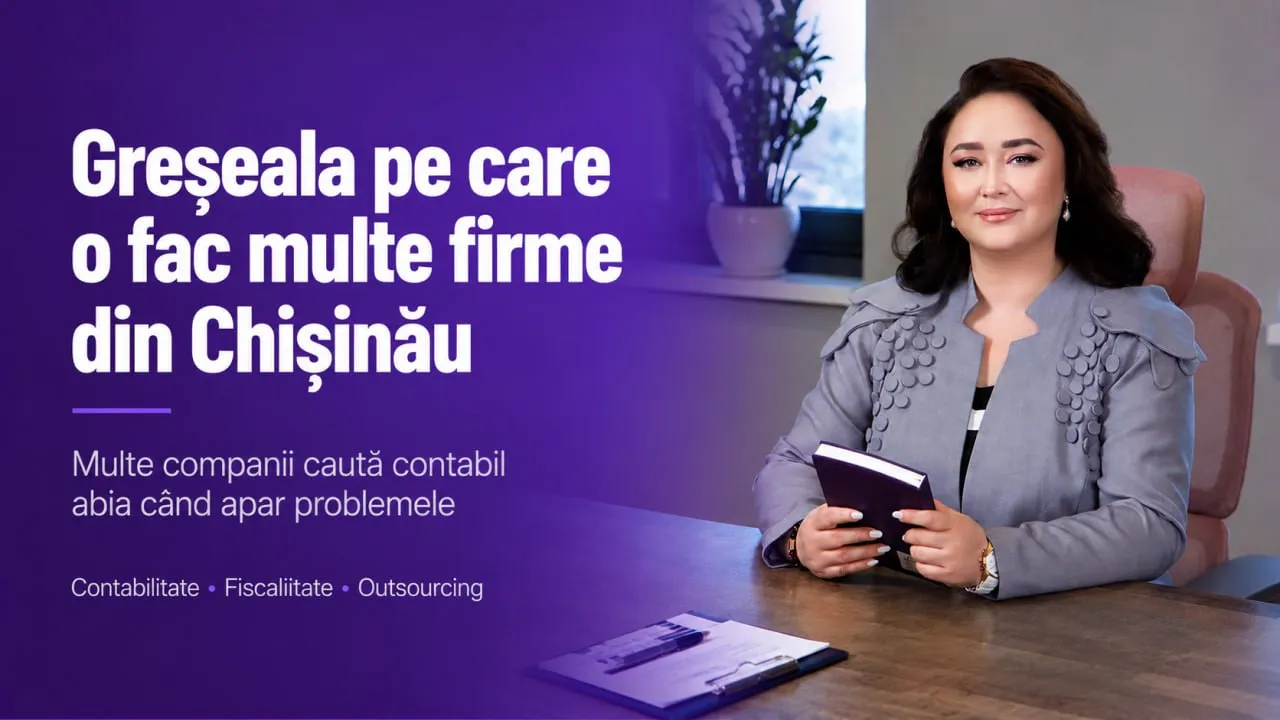 Doina Consulting: Greșeala pe care o fac multe firme din Chișinău - caută contabil abia când apar problemele