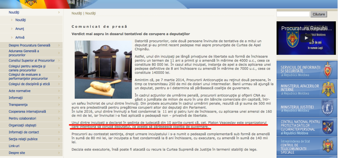 Noi detalii oficiale în dosarul „coruperii deputaților”. Ce legătură are Veaceslav Platon în acest caz