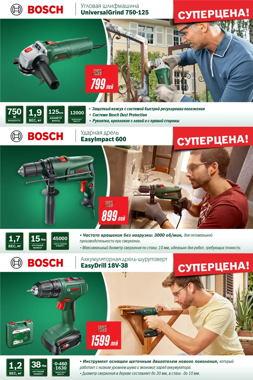 Bosch: Сезон осенних садовых работ открыт - инструменты от 799 леев