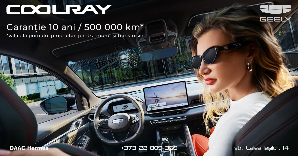 Geely: Garanție de 10 ani / 500.000 km pentru legendarul Coolray