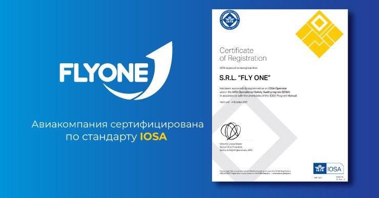 Fly One сертифицирован как оператор IOSA в рамках аудита безопасности полётов IATA ®