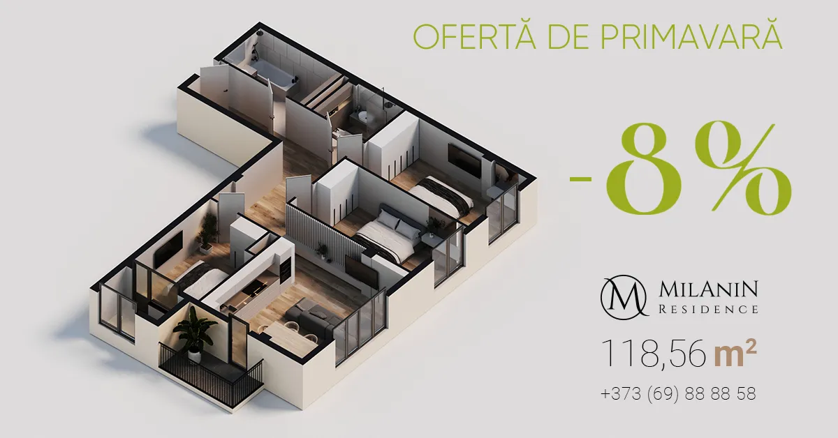 Квартира на 118,56 кв.м. от Milanin Residence — идеальный выбор