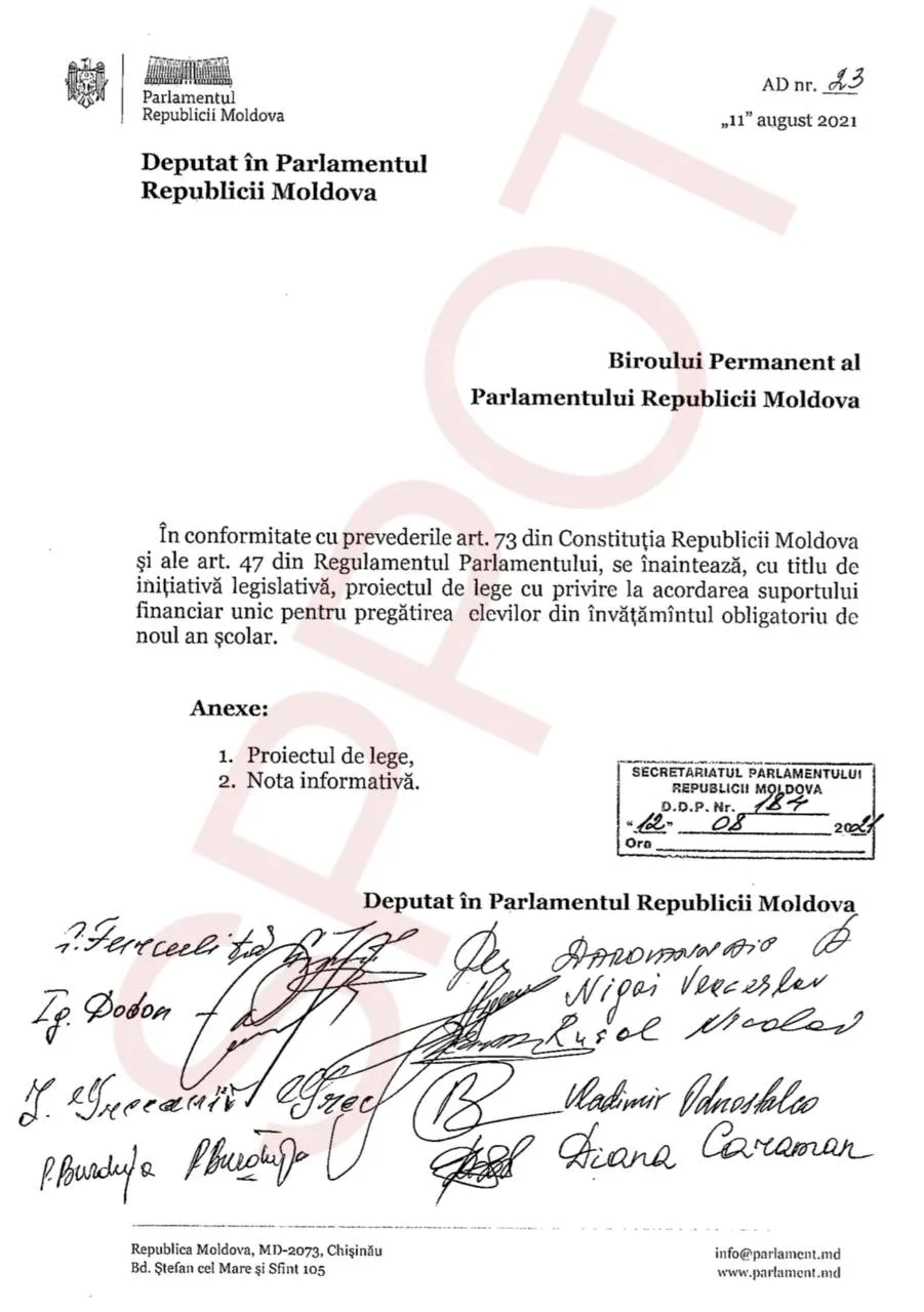 Ajutorul de 1.000 de lei pentru elevi a fost propus de BCS în 2021, însă PAS a respins inițiativa