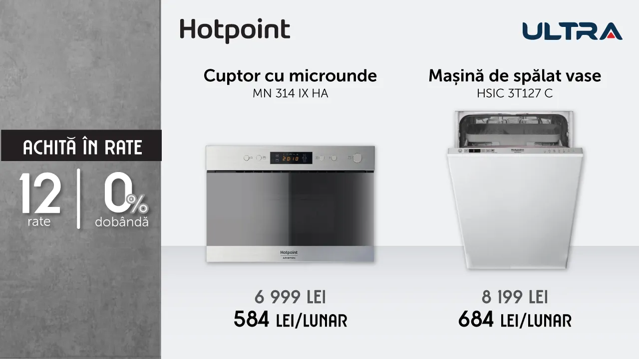 Ultra: Рассрочка 0% на 12 месяцев на технику от Whirlpool, Indesit и Hotpoint