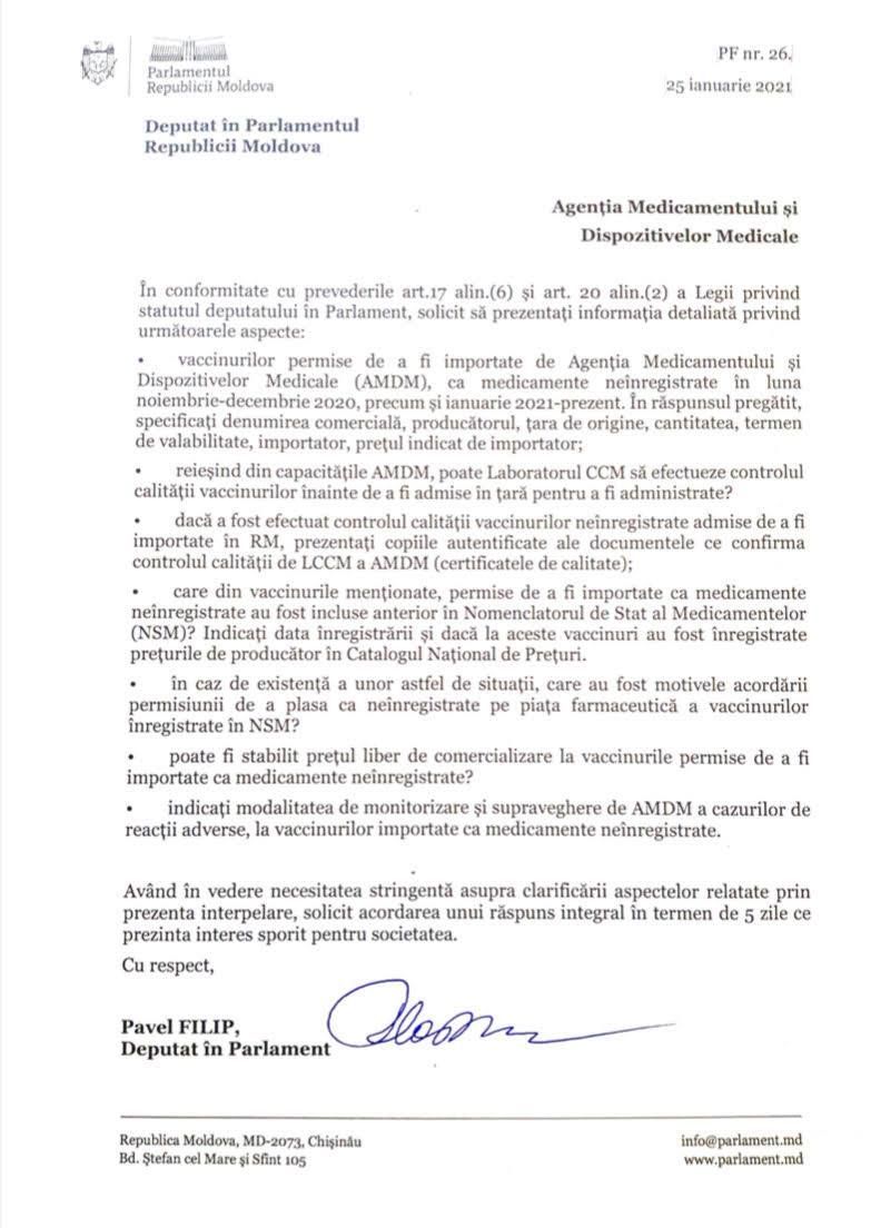 Филип недоволен ценами в 2000 леев на вакцины для детей в частных клиниках