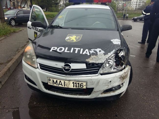 Accident cu implicarea unui automobil INP la Telecentru