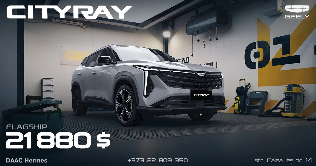 Geely Cityray — tehnologie care reflectă stilul tău de viață la preț special de 21 880 de dolari